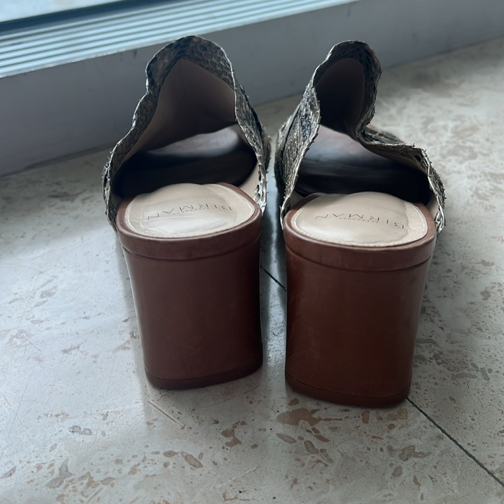 Alexandre Birman Size 39.5 Two Tone Python Mules … - image 3